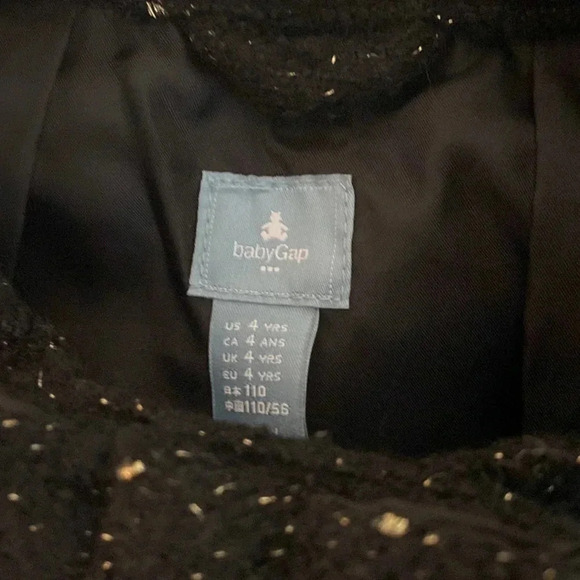 babyGap black and gold girls swing coat size 4T - Picture 4 of 8
